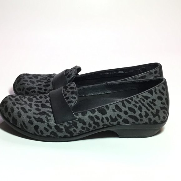 Dansko Shoes - DANSKO Oksana Flat 5606910200 Black/Gray Calf Hair Comfort Women US 5.5, UK 36